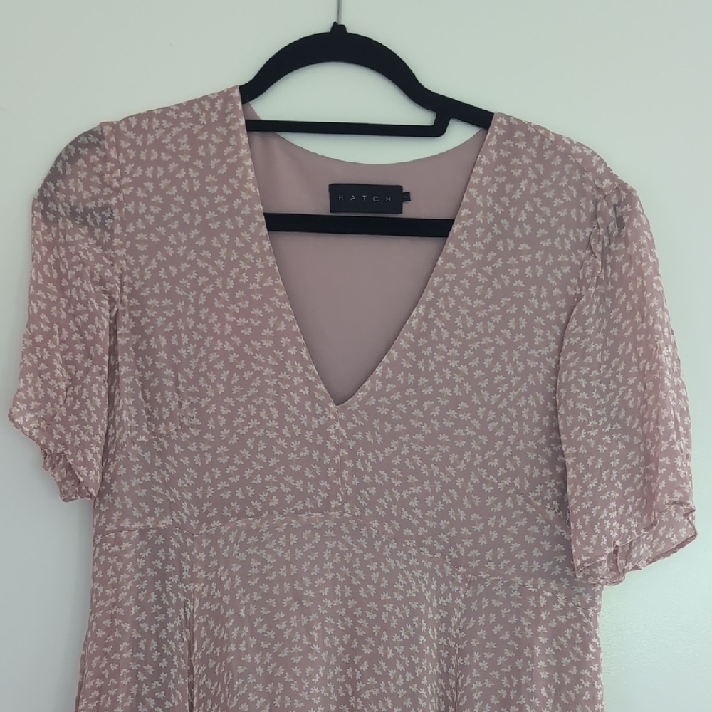 Hatch Blush Floral V-Neck Dress